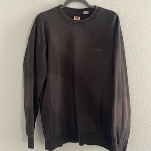 LEVIs Men’s Black Tie Die discolored Crewneck Sz Large